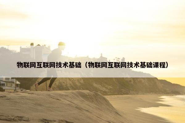 物联网互联网技术基础（物联网互联网技术基础课程）