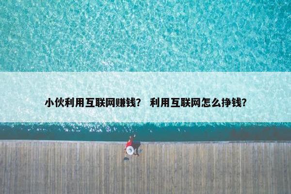 小伙利用互联网赚钱？ 利用互联网怎么挣钱？