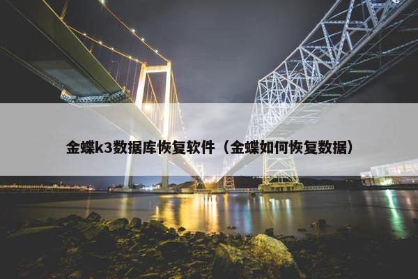金蝶k3数据库恢复软件（金蝶如何恢复数据）