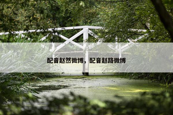 配音赵然微博，配音赵路微博