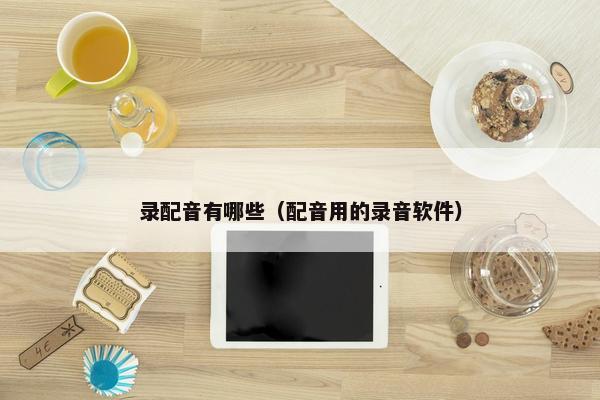 录配音有哪些（配音用的录音软件）