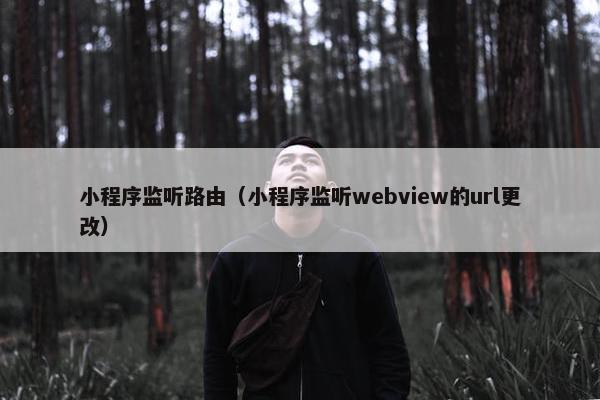 小程序监听路由（小程序监听webview的url更改）
