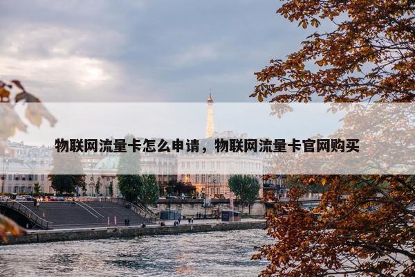 物联网流量卡怎么申请，物联网流量卡官网购买