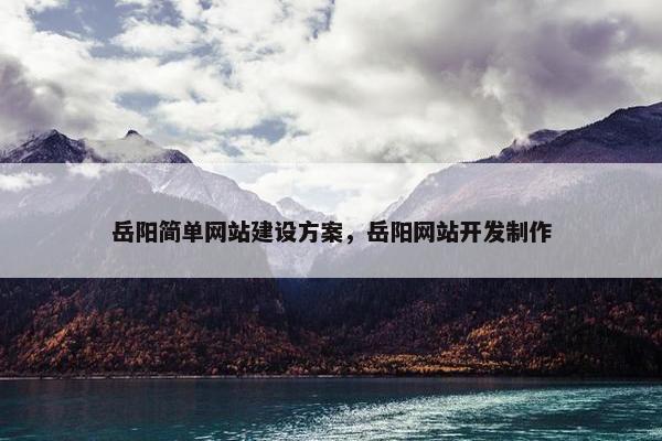 岳阳简单网站建设方案，岳阳网站开发制作