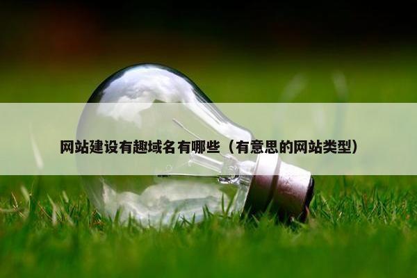 网站建设有趣域名有哪些（有意思的网站类型）