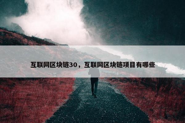 互联网区块链30，互联网区块链项目有哪些