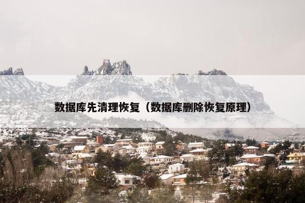 数据库先清理恢复（数据库删除恢复原理）