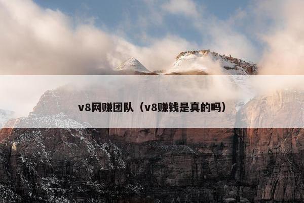 v8网赚团队（v8赚钱是真的吗）
