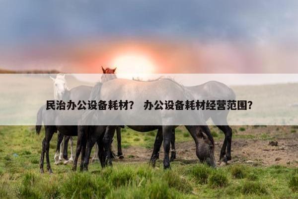民治办公设备耗材？ 办公设备耗材经营范围？