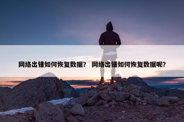 网络出错如何恢复数据？ 网络出错如何恢复数据呢？