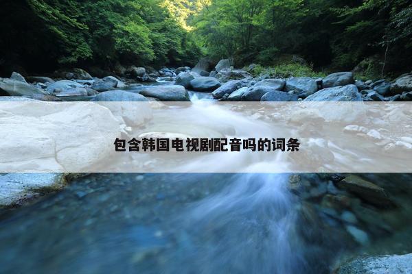 包含韩国电视剧配音吗的词条