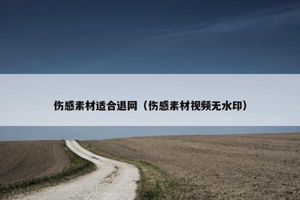 伤感素材适合退网（伤感素材视频无水印）