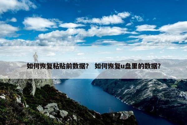 如何恢复粘贴前数据？ 如何恢复u盘里的数据？