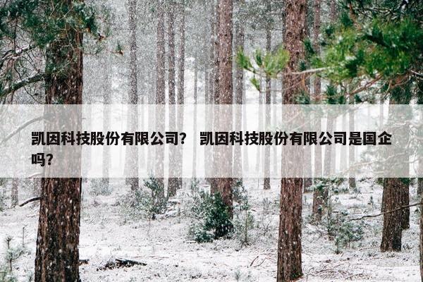 凯因科技股份有限公司？ 凯因科技股份有限公司是国企吗？