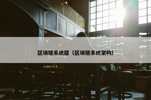 区块链系统层（区块链系统架构）