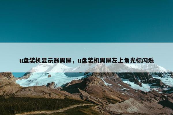 u盘装机显示器黑屏，u盘装机黑屏左上角光标闪烁