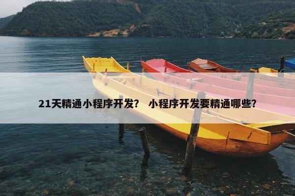 21天精通小程序开发？ 小程序开发要精通哪些？