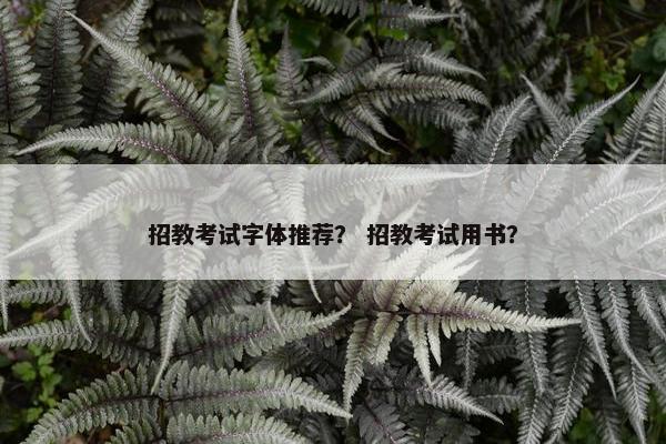 招教考试字体推荐？ 招教考试用书？