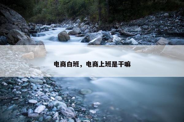 电商白班，电商上班是干嘛