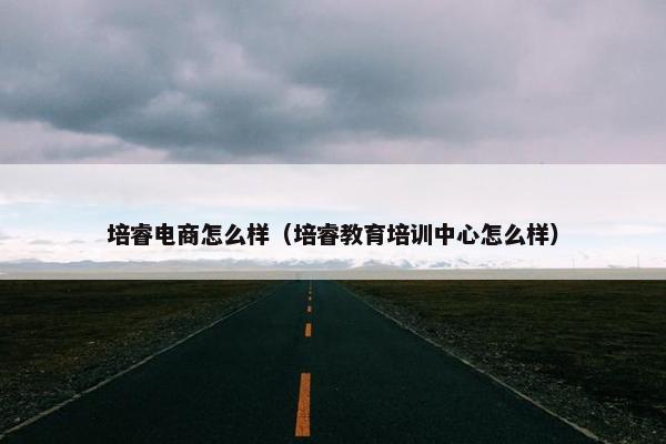 培睿电商怎么样（培睿教育培训中心怎么样）