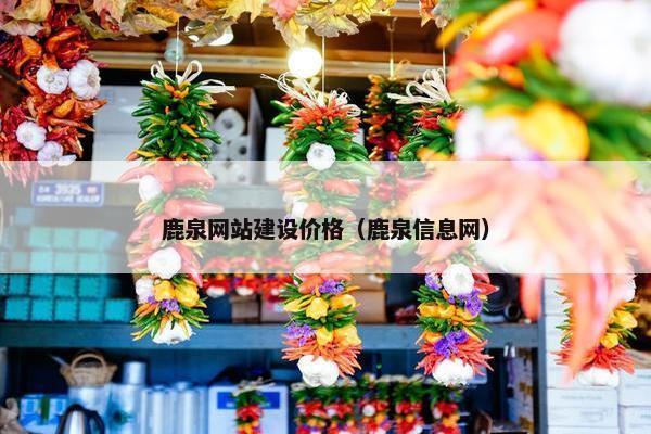鹿泉网站建设价格（鹿泉信息网）