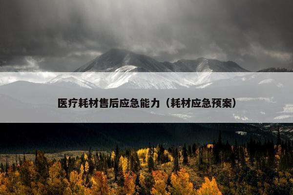 医疗耗材售后应急能力（耗材应急预案）
