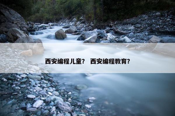 西安编程儿童？ 西安编程教育？