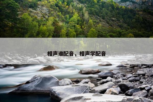 相声谁配音，相声学配音