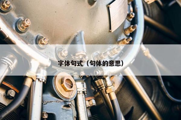 字体句式（句体的意思）