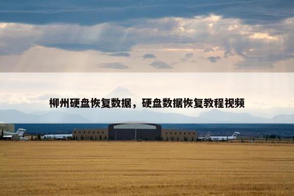 柳州硬盘恢复数据，硬盘数据恢复教程视频