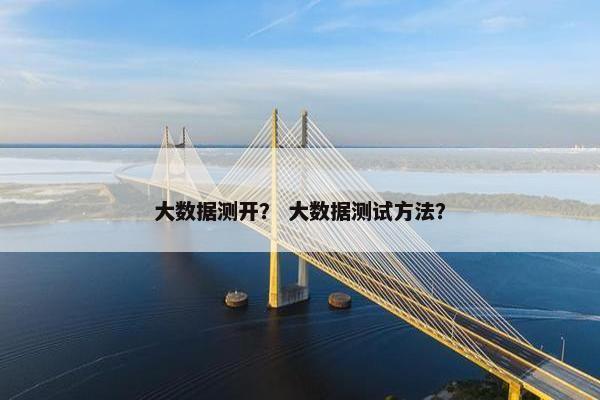 大数据测开？ 大数据测试方法？