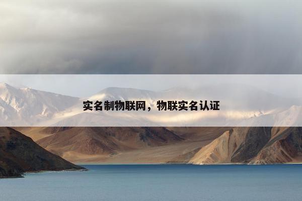 实名制物联网，物联实名认证