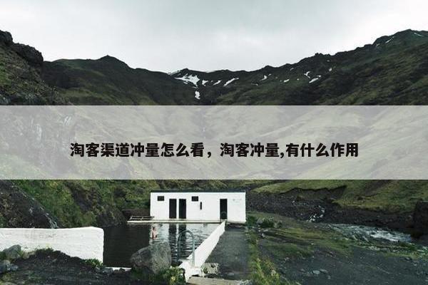 淘客渠道冲量怎么看，淘客冲量,有什么作用