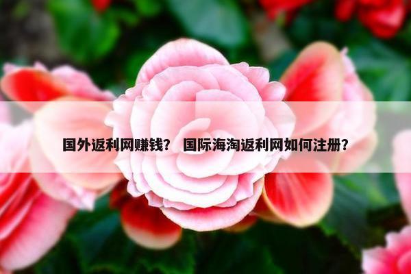 国外返利网赚钱？ 国际海淘返利网如何注册？