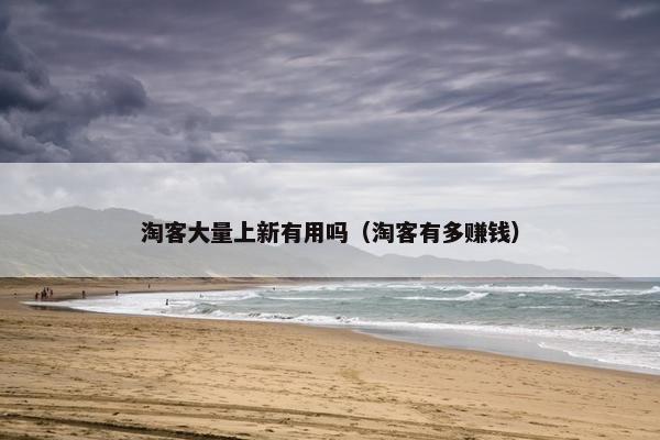 淘客大量上新有用吗（淘客有多赚钱）