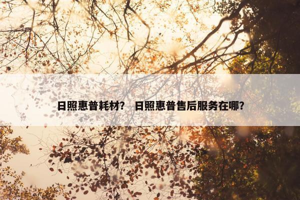 日照惠普耗材？ 日照惠普售后服务在哪？