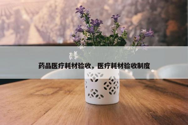 药品医疗耗材验收，医疗耗材验收制度