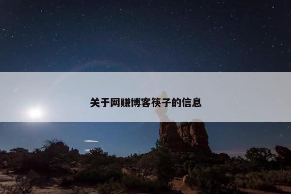 关于网赚博客筷子的信息