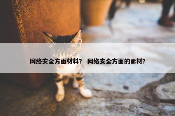 网络安全方面材料？ 网络安全方面的素材？