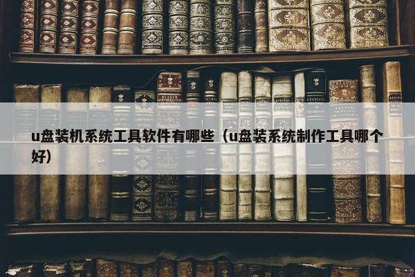 u盘装机系统工具软件有哪些（u盘装系统制作工具哪个好）