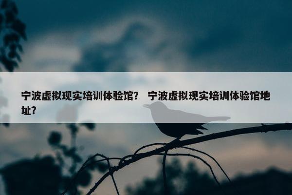 宁波虚拟现实培训体验馆？ 宁波虚拟现实培训体验馆地址？