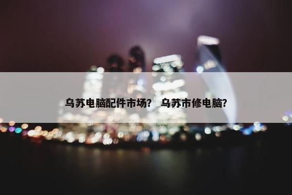 乌苏电脑配件市场？ 乌苏市修电脑？