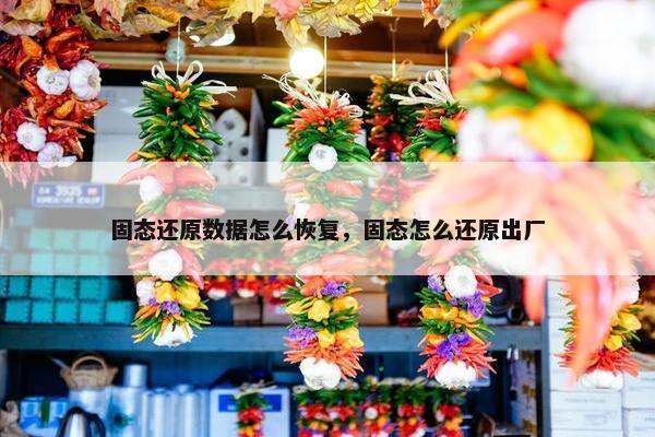 固态还原数据怎么恢复，固态怎么还原出厂