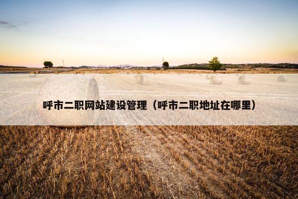 呼市二职网站建设管理（呼市二职地址在哪里）