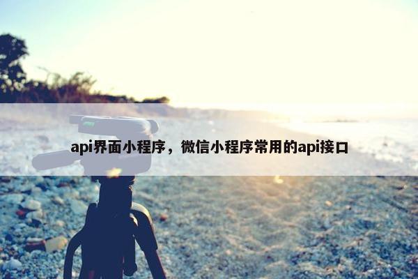 api界面小程序，微信小程序常用的api接口