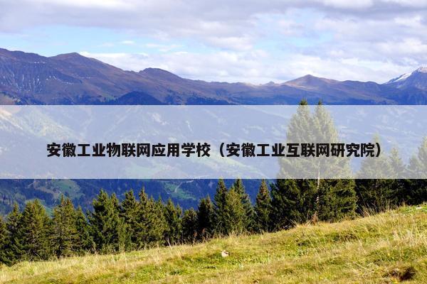 安徽工业物联网应用学校（安徽工业互联网研究院）