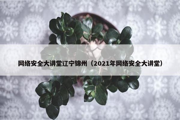 网络安全大讲堂辽宁锦州（2021年网络安全大讲堂）