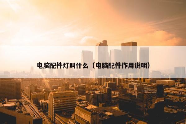 电脑配件灯叫什么（电脑配件作用说明）