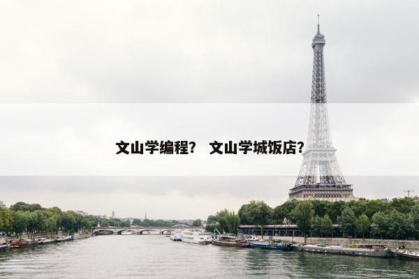 文山学编程？ 文山学城饭店？