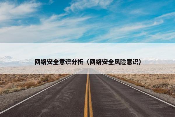 网络安全意识分析（网络安全风险意识）